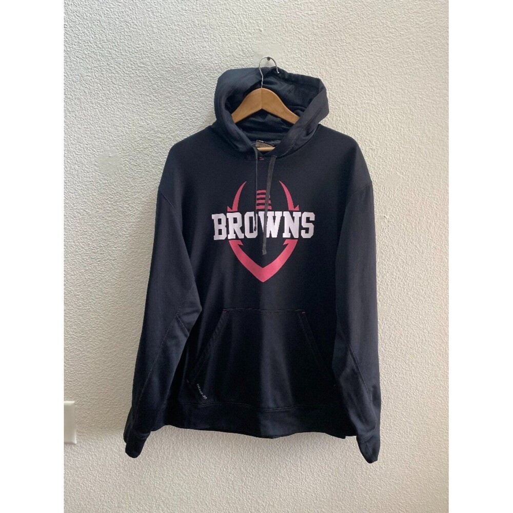 Cleveland Browns Football NFL Breast Cancer Awareness Nike Hoodie Sweatshirt 2XL
